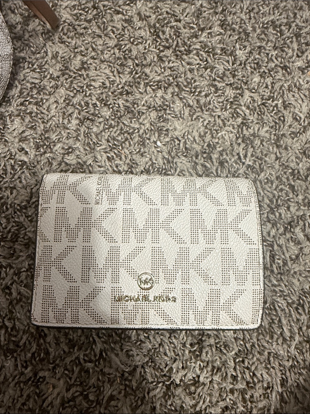 Michael Kors Beige/White MK Crossbody Bag with Wallet - Picture 7 of 11
